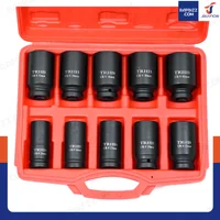ชุดลูกบล็อก 10 ชิ้น 3/4 นิ้ว (6 หุน) 17-41MM งานหนัก เหล็ก ดำ CR-V Zx-TZGJ002-1