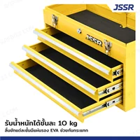 กล่องเครื่องมือ 20 นิ้ว รุ่น 3 ลิ้นชัก เปิดบนได้ 22x51x30 ซม.สีเหลือง ZR-TB001-YE