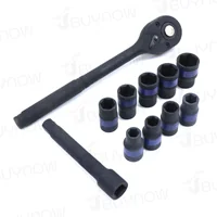 ชุดบล็อก 11 ชิ้น 1/2 นิ้ว (4 หุน) 10-21MM รมดำ CR-V JBUYNOW SRUNV RB230601-20