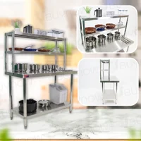 โต๊ะครัว ชั้นวาง สแตนเลส พร้อม ชั้นวาง 60x120x145 ซม. RB230417-10(W60) โต๊ะครัว ชั้นวาง สแตนเลส พร้อม ชั้นวาง 60x120x145 ซม. RB230417-10(W60)