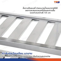 TRB ชั้นวางของสแตนเลส เกรด 201 แบบซี่ 4 ชั้น 50x150x150 CM TRB ชั้นวางของสแตนเลส เกรด 201 แบบซี่ 4 ชั้น 50x150x150 CM