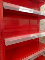 ชั้นวางสินค้าเหล็ก 7 ชั้น พร้อมรางสอดป้ายราคา 41x92x200 cm สีแดง