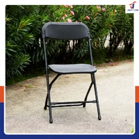 เก้าอี้พับ HDPE มีพนักพิง 45x43x80 ซม. สีดำ CF01B เก้าอี้พับ HDPE มีพนักพิง 45x43x80 ซม. สีดำ CF01B