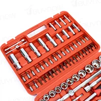 ชุดเครื่องมือ ประแจบล็อก 108 ชิ้น 1/2 นิ้ว 1/4 นิ้ว CR-V A1-F10802