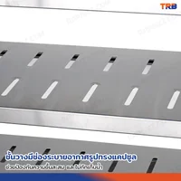 TRB ชั้นวางของสแตนเลส ชั้นคว่ำจาน เกรด 304 แบบเจาะสลอต 5 ชั้น 50x150x150 CM TRB ชั้นวางของสแตนเลส ชั้นคว่ำจาน เกรด 304 แบบเจาะสลอต 5 ชั้น 50x150x150 CM