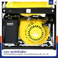 เครื่องปั่นไฟ เบนซิน 2Kw 6.5HP 4จังหวะ มอเตอร์ลวดอลูมิเนียม รุ่นสตารท์ดึงเชือก สีเหลือง WENXIN WX-2KW เครื่องปั่นไฟ เบนซิน 2Kw 6.5HP 4จังหวะ มอเตอร์ลวดอลูมิเนียม รุ่นสตารท์ดึงเชือก สีเหลือง WENXIN WX-2KW