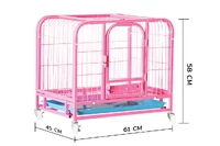 กรงสัตว์เลี้ยง เหล็ก เคลือบสี กันสนิม 45x61x58 ซม. สีชมพู RT1908131-1 กรงสัตว์เลี้ยง เหล็ก เคลือบสี กันสนิม 45x61x58 ซม. สีชมพู RT1908131-1