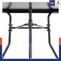 โต๊ะสนาม ติดผนัง โต๊ะกระจกครึ่งวงกลม หน้าโต๊ะกระจกดำ 40x70x64 cm