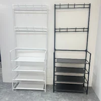 ชั้นวางรองเท้า แบบมีราวแขวน คละสี RB230816-2