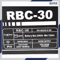 ตู้ชาร์จแบตเตอร์รี่ AC 300W(12V) /490W(24V) JBUYNOW ROYCE RBC-30