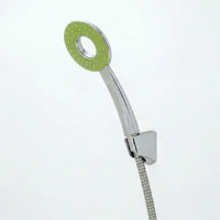 Vegarr ฝักบัวอาบน้ำโครเมียม 1 ระบบ พร้อมสายสแตนเลสและขาเสียบ สีเขียว A-187 G