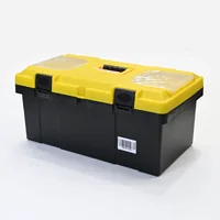 กล่องเครื่องมือพลาสติก 23 นิ้ว แบบมีถาดรองด้านใน 30x52x25 cm สีเหลือง-ดำ กล่องเครื่องมือพลาสติก 23 นิ้ว แบบมีถาดรองด้านใน 30x52x25 cm สีเหลือง-ดำ
