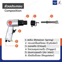 สกัดลม ค้อนลม 41MM 4500RPM RB230731-35 สกัดลม ค้อนลม 41MM 4500RPM RB230731-35