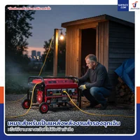 เครื่องปั่นไฟ เบนซิน 2Kw 6.5HP 4จังหวะ มอเตอร์ลวดทองแดง รุ่นสตารท์ดึงเชือก สีแดง WENXIN WX-2KW(COPPER)