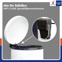 ถังขยะฝาโดม แบบเหยียบ ทรงกลม 12 ลิตร 25x32x40.5 cm สีขาว ถังขยะฝาโดม แบบเหยียบ ทรงกลม 12 ลิตร 25x32x40.5 cm สีขาว