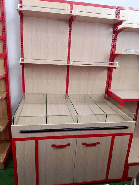 ชั้นวางขายสินค้า หน้าเดียว แบบ 3-in-1 ขนาด 80x120x200 cm ลายไม้ image 2 ชั้นวางขายสินค้า หน้าเดียว แบบ 3-in-1 ขนาด 80x120x200 cm ลายไม้ image 2
