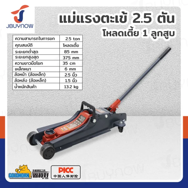 แม่แรงตะเข้ 2.5 ตัน โหลดเตี้ย JBUYNOW TH22502