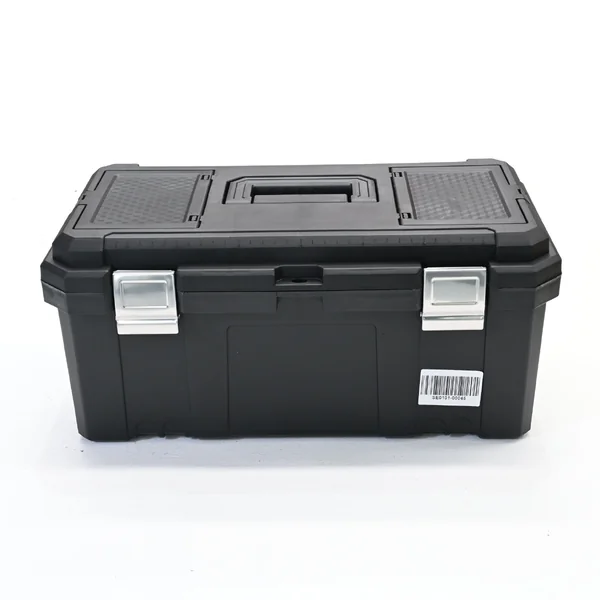 กล่องเครื่องมือพลาสติก 21 นิ้ว แบบมีถาดรองด้านใน 28x49x22 cm สีดำ