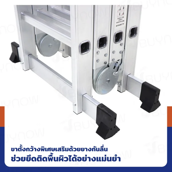 บันไดพับได้ อลูมิเนียมแท้ทั้งตัว 32 ขั้น 9M ข้อใหญ่ BGJ4X8 image 6