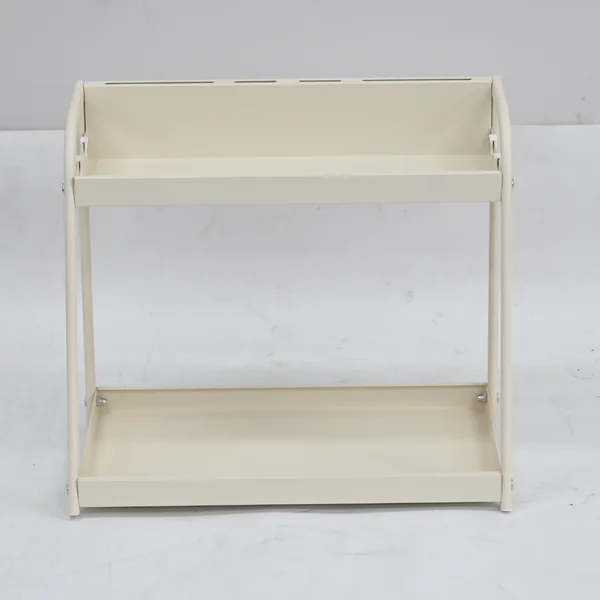 ชั้นวางของเหล็ก ชั้นวางเครื่องปรุง 2 ชั้น 24x45x39 cm สีขาว ชั้นวางของเหล็ก ชั้นวางเครื่องปรุง 2 ชั้น 24x45x39 cm สีขาว