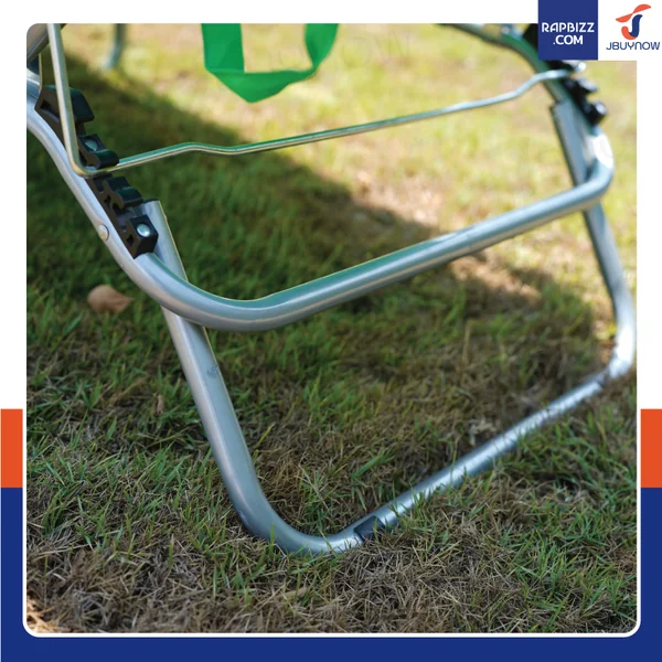 เก้าอี้นอน พับได้ มีที่บังแดด 59x185x28.5 cm RT181120-7 GREEN image 5
