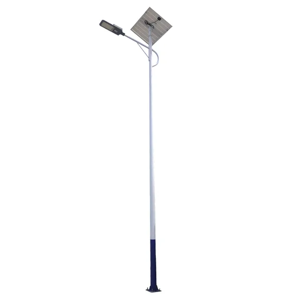 โคมถนนโซล่าเซลล์ 200W Daylight LED Philip รุ่นแผงใหญ่ พร้อมเสา 8 เมตร