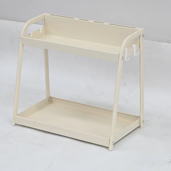 ชั้นวางของเหล็ก ชั้นวางเครื่องปรุง 2 ชั้น 24x45x39 cm สีขาว image 2 ชั้นวางของเหล็ก ชั้นวางเครื่องปรุง 2 ชั้น 24x45x39 cm สีขาว image 2