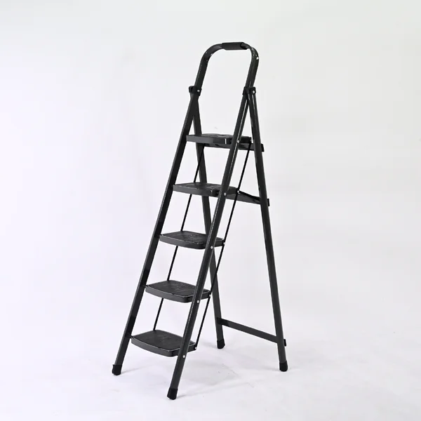 บันไดเหล็ก 5 ขั้น มีราวจับ รับน้ำหนักได้ 150 KG สีเทา XD-5