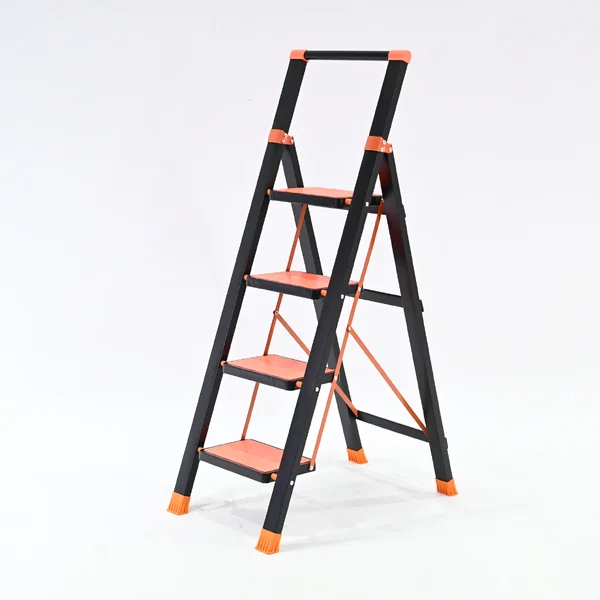 บันไดเหล็ก 4 ขั้น มีราวจับ รับน้ำหนักได้ 150 KG สีดำ-ส้ม HH-4 บันไดเหล็ก 4 ขั้น มีราวจับ รับน้ำหนักได้ 150 KG สีดำ-ส้ม HH-4
