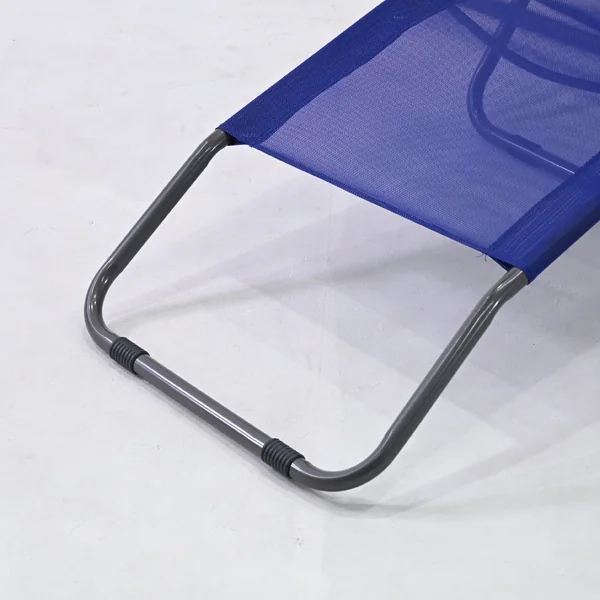 เก้าอี้พับ เก้าอี้พักผ่อน 59x137x100 cm รับน้ำหนัก 100 kg สีน้ำเงิน TC-7005 image 2