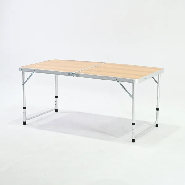 โต๊ะสนามพับได้อลูมิเนียม ปรับความสูงได้ 3 ระดับ 60x120x70 cm สีน้ำตาลอ่อน TC-R1260 image 2 โต๊ะสนามพับได้อลูมิเนียม ปรับความสูงได้ 3 ระดับ 60x120x70 cm สีน้ำตาลอ่อน TC-R1260 image 2