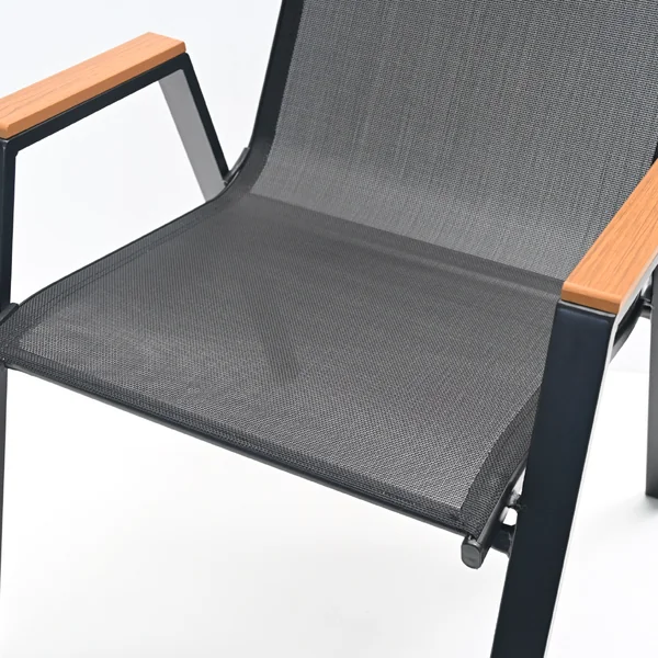 เก้าอี้สนาม ผ้า Textilene ขนาด 54x66x91 cm รุ่น ที่พักแขนไม้ สีดำ TC-G092W image 7 เก้าอี้สนาม ผ้า Textilene ขนาด 54x66x91 cm รุ่น ที่พักแขนไม้ สีดำ TC-G092W image 7