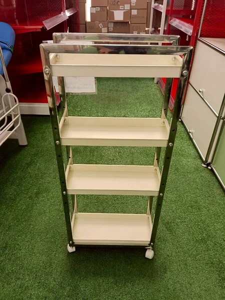 ชั้นวางของ 4 ชั้น มีล้อเลื่อน ทรงแคบ 15x36x85 cm image 2 ชั้นวางของ 4 ชั้น มีล้อเลื่อน ทรงแคบ 15x36x85 cm image 2