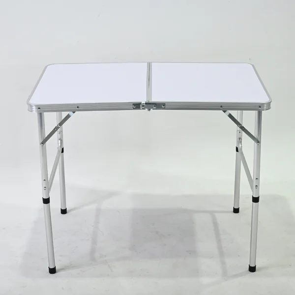 โต๊ะสนามพับได้อลูมิเนียม ปรับความสูงได้ 2 ระดับ 60x90x70 cm สีขาว TC-9060 image 2 โต๊ะสนามพับได้อลูมิเนียม ปรับความสูงได้ 2 ระดับ 60x90x70 cm สีขาว TC-9060 image 2