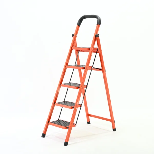 บันไดเหล็ก 5 ขั้น มีราวจับ รับน้ำหนักได้ 150 KG สีส้ม 25X35-5 บันไดเหล็ก 5 ขั้น มีราวจับ รับน้ำหนักได้ 150 KG สีส้ม 25X35-5