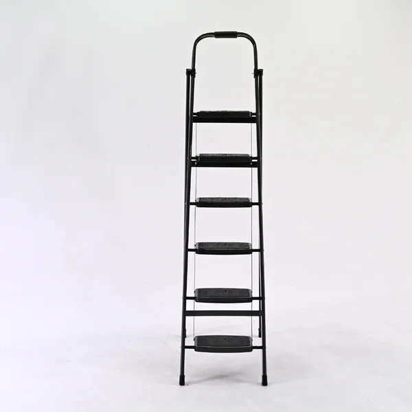 บันไดเหล็ก 6 ขั้น มีราวจับ รับน้ำหนักได้ 150 KG สีเทา XD-6 image 2