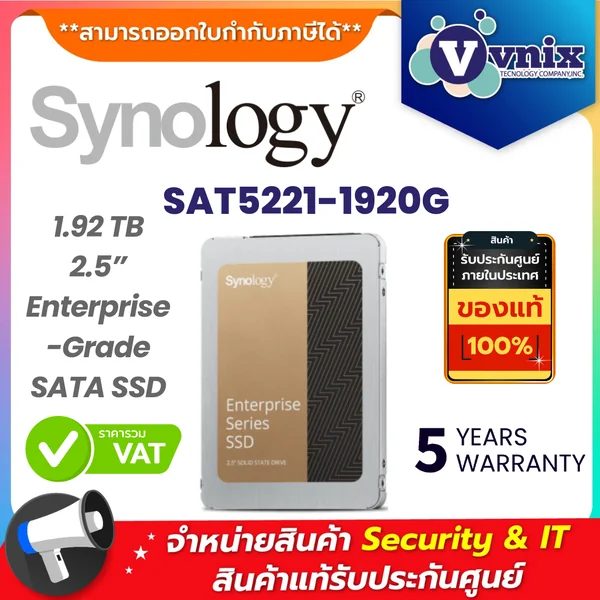 SNV3410-400G Synology M.2 2280 NVMe SSD By Vnix Group - กล้อง