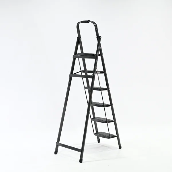 บันไดเหล็ก 6 ขั้น มีราวจับ รับน้ำหนักได้ 150 KG สีเทา XD-6 image 8
