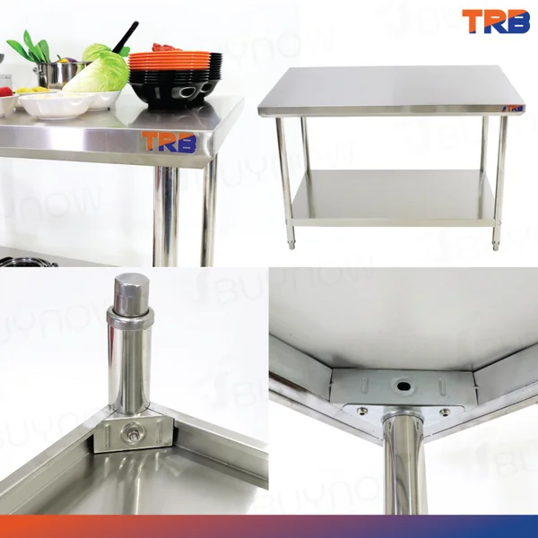 โต๊ะครัว ชั้นวาง สแตนเลส 80x150x85 ซม. RB230417-5(W80) image 7