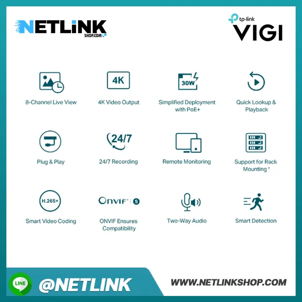 VIGI NVR1008H | VIGI 8 Channel Network Video Recorder image 3