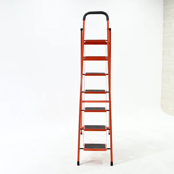 บันไดเหล็ก 7 ขั้น มีราวจับ รับน้ำหนักได้ 150 KG สีส้ม 25X35-7 image 2 บันไดเหล็ก 7 ขั้น มีราวจับ รับน้ำหนักได้ 150 KG สีส้ม 25X35-7 image 2