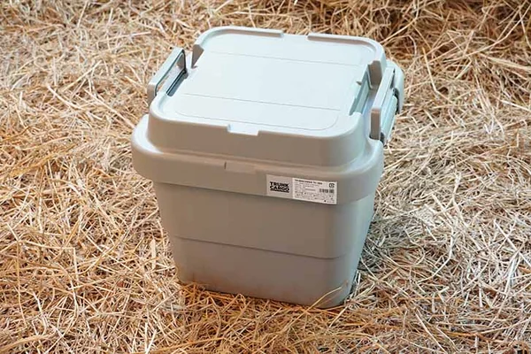 กล่องลังเก็บของ 20L JP QUALITY หนา ไม่ไฟฟ้าสถิต 28x38x36 ซม. สีเทา TRUNK CARGO TC-20S GY image 5