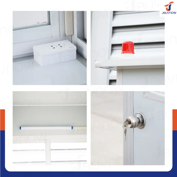 ป้อมยาม ป้อม รปภ. สำเร็จรูป 1.2x2.0x2.3M สีขาว image 6 ป้อมยาม ป้อม รปภ. สำเร็จรูป 1.2x2.0x2.3M สีขาว image 6