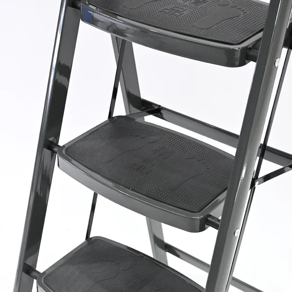บันไดเหล็ก 4 ขั้น มีราวจับ รับน้ำหนักได้ 150 KG สีเทา XD-4 image 4 บันไดเหล็ก 4 ขั้น มีราวจับ รับน้ำหนักได้ 150 KG สีเทา XD-4 image 4