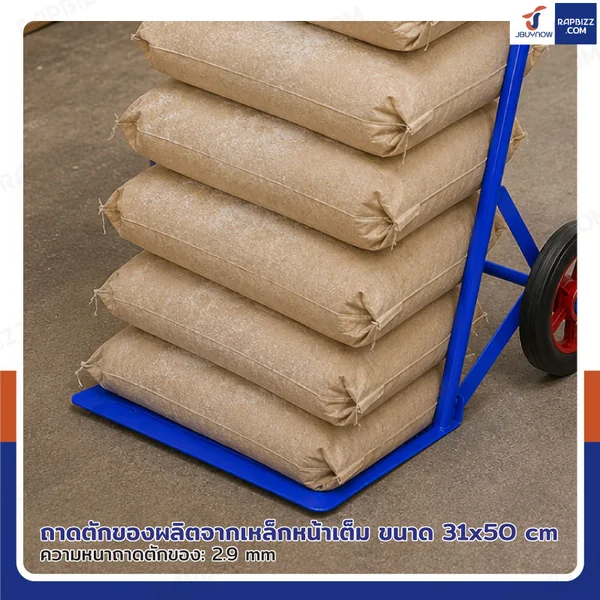 รถเข็นเหล็ก 2 ล้อทรงเอียง รุ่น ผ่อนแรง เข็นเบา 50x63x126 cm สีน้ำเงิน CART-01 image 4 รถเข็นเหล็ก 2 ล้อทรงเอียง รุ่น ผ่อนแรง เข็นเบา 50x63x126 cm สีน้ำเงิน CART-01 image 4