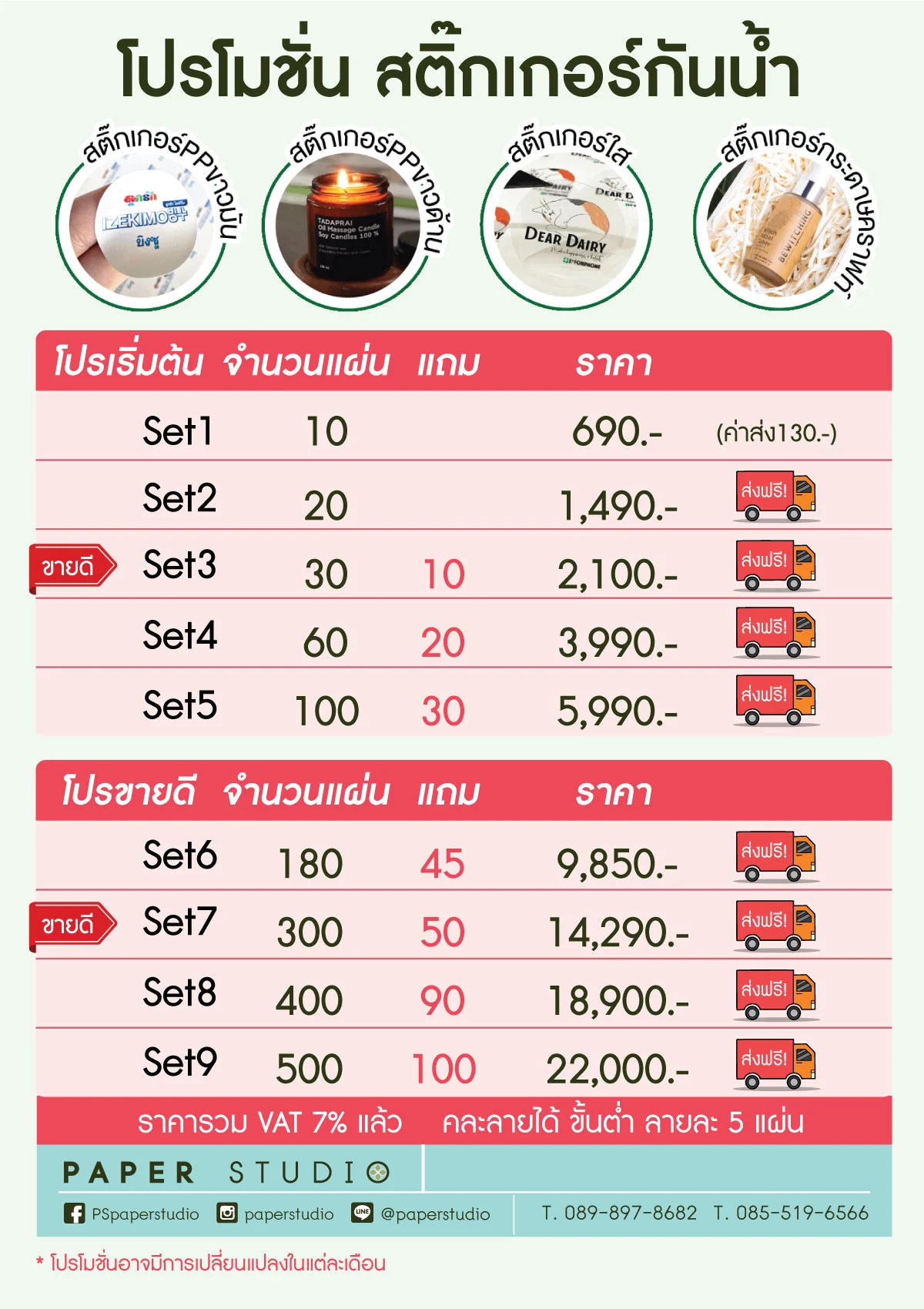 โปรโมชั่น สตก. กันน้ำ